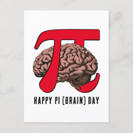 Happy Pi Brain Day Briefkaart