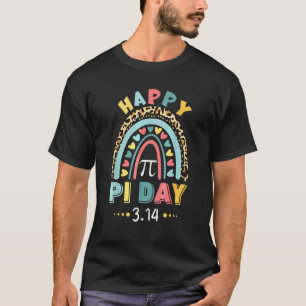 Happy Pi Dag 3 14 Mathematisch Wiskunde leraar lui T-shirt