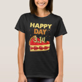 Happy Pi Dag 3 14 Pie Pizza Wiskunde Geeks Mannen  T-shirt (Voorkant)
