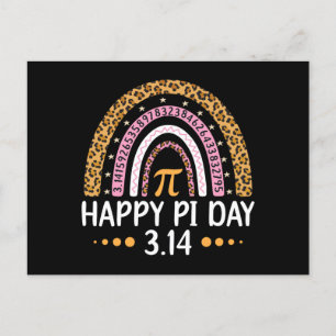 Happy Pi Dag 3.14 Regenboog Briefkaart