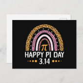 Happy Pi Dag 3.14 Regenboog Briefkaart (Voorkant / Achterkant)