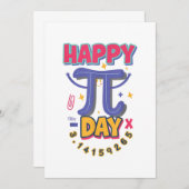 Happy Pi Dag 3.14 STEM Wetenschap of Wiskunde Kaart (Voorkant / Achterkant)