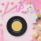 Happy Pi Day | 100+ cijfers Lattice Apple Pie Blac Papieren Bordje (Feest)