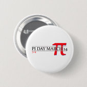 Happy Pi Day 14 maart Ronde Button 5,7 Cm (Voorkant /achterkant)