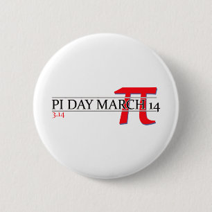 Happy Pi Day 14 maart Ronde Button 5,7 Cm