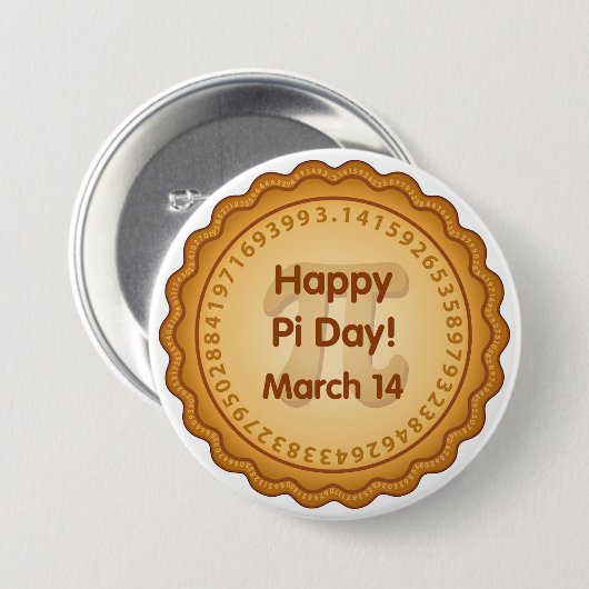 Happy Pi Day, 14 maart Ronde Button 7,6 Cm (Voorkant /achterkant)