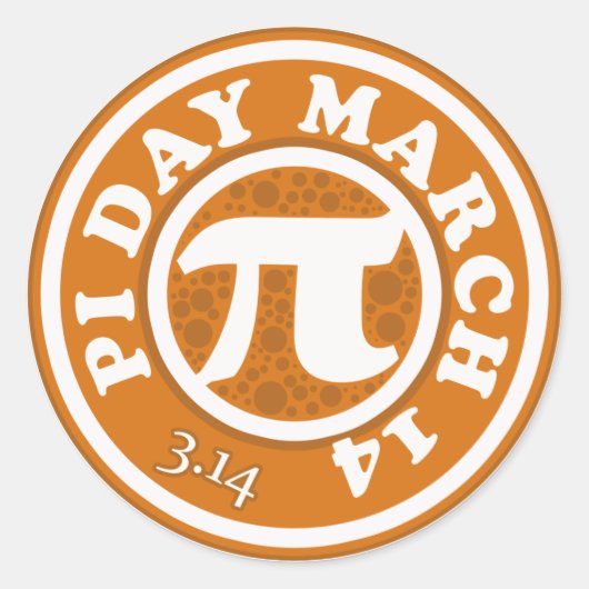 Happy Pi Day 14 maart Ronde Sticker (Voorkant)
