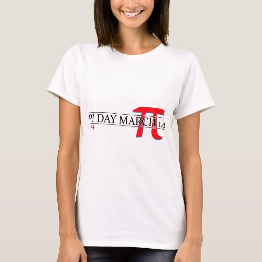Happy Pi Day 14 maart T-shirt (Voorkant)
