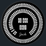 Happy Pi Day 2017 Wiskunde Cijfers 3.14 wiskunde Ronde Button 6,0 Cm<br><div class="desc">Happy Pi Day 2017 Wiskunde Digits 3.14 Mathematics Numbers Pi Digits met douanenaam Jack,  u kunt de naam en de tekst in de cirkel,  Colossale Button,  zwart-wit veranderen,  u kunt de kleuren veranderen</div>