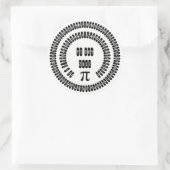 Happy Pi Day 2017 Wiskunde Cijfers 3.14 wiskunde Ronde Sticker (Tas)