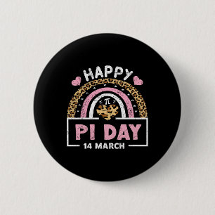 Happy Pi Day 2024 Rainbow Wiskunde Lover Teacher L Ronde Button 5,7 Cm