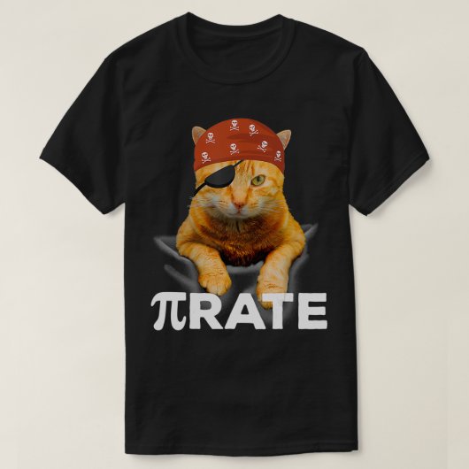 Happy PI Day 314 PiCat Pirate T-shirt (Design voorkant)