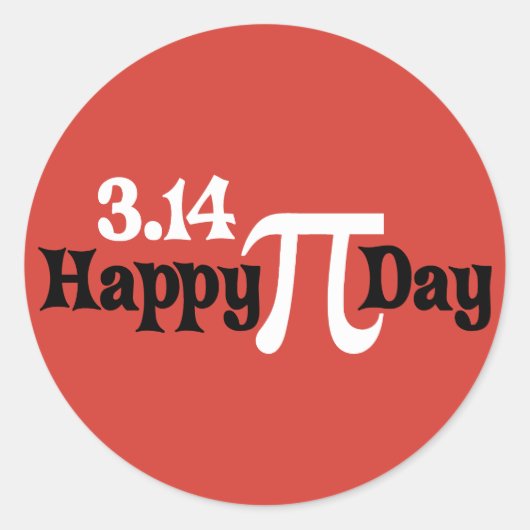 Happy Pi Day 3.14 - 14 maart Ronde Sticker (Voorkant)