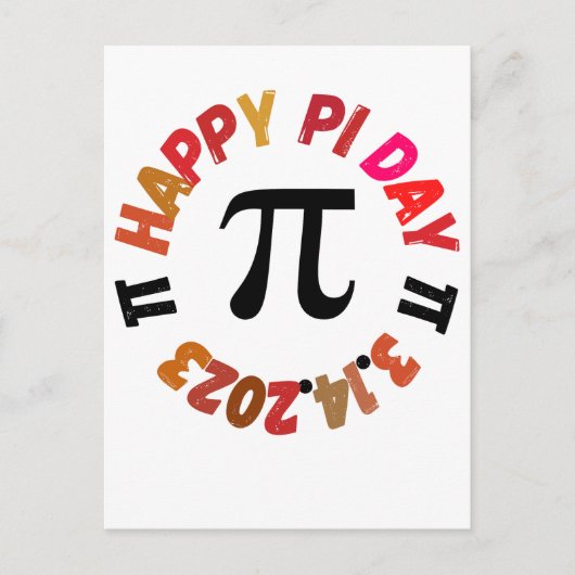 Happy Pi Day 3.14.2023 Briefkaart (Voorkant)