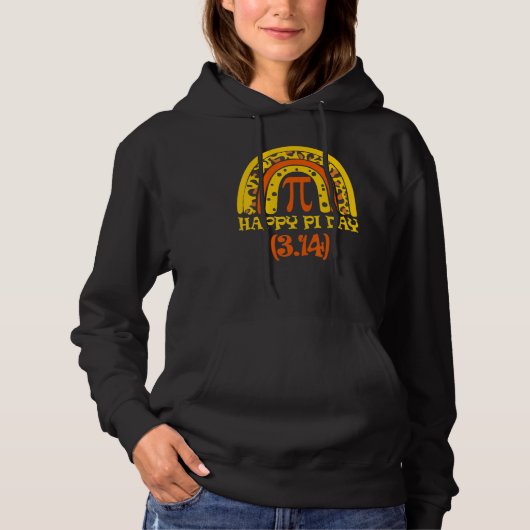 Happy Pi Day 3.14 Boho Rainbow Leopard Trendy Marc Hoodie (Voorkant)