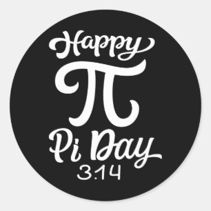 Happy Pi Day 3.14 Wiskunde Ronde Sticker
