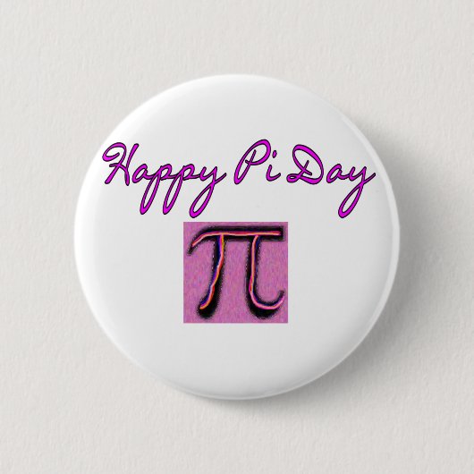Happy Pi Day-Artsy Ronde Button 5,7 Cm (Voorkant)