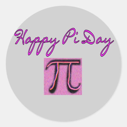Happy Pi Day-Artsy Ronde Sticker (Voorkant)