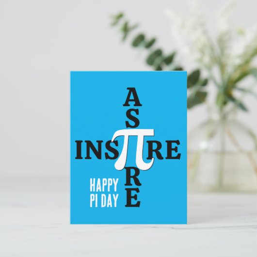 HAPPY PI DAY Aspire Inspire Briefkaart (Staand voorkant)