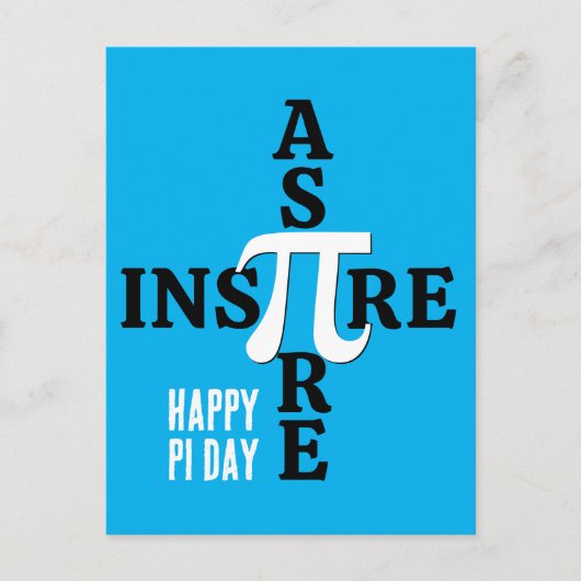 HAPPY PI DAY Aspire Inspire Briefkaart (Voorkant)