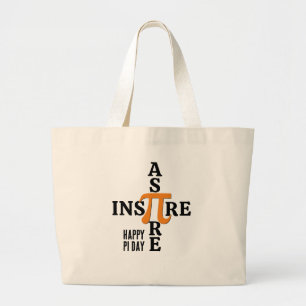 HAPPY PI DAY Aspire Inspire Grote Tote Bag