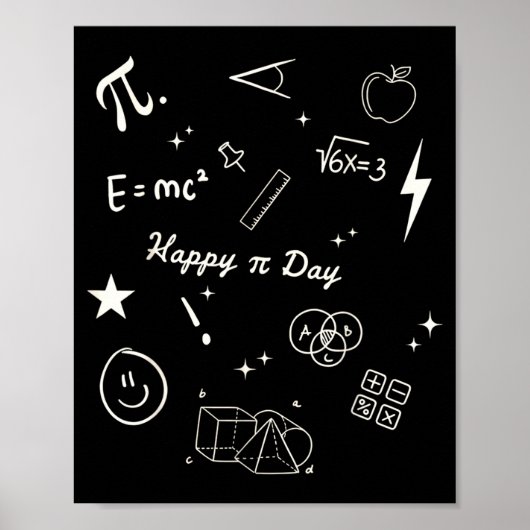 Happy Pi Day Be Funny Math Teacher Lovers 100s Day Poster (Voorkant)