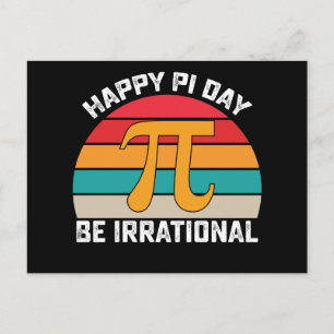 Happy Pi Day Be Irrational Funny Wiskunde Briefkaart