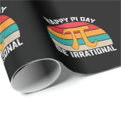 Happy Pi Day Be Irrational Funny Wiskunde  Cadeaupapier (Rol Hoek)