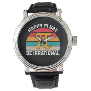 Happy Pi Day Be Irrational Funny Wiskunde  Horloge