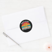 Happy Pi Day Be Irrational Funny Wiskunde  Ronde Sticker (Envelop)