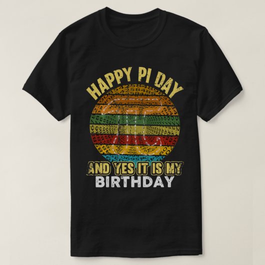 Happy Pi Day Birthday 3 T-shirt (Design voorkant)