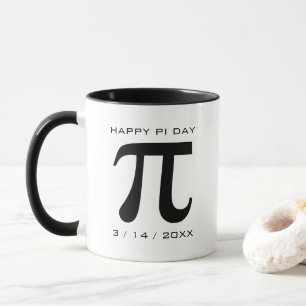 Happy Pi Day Black en White Mok