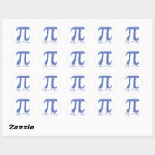 Happy Pi Day Blue Swirls 2 Ronde Sticker (Vel)