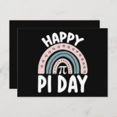 Happy Pi Day Boho Rainbow Wiskunde Mathematisch Briefkaart (Voorkant / Achterkant)
