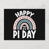 Happy Pi Day Boho Rainbow Wiskunde Mathematisch Briefkaart (Voorkant)