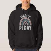 Happy Pi Day Boho Rainbow Wiskunde Mathematisch Hoodie (Voorkant)