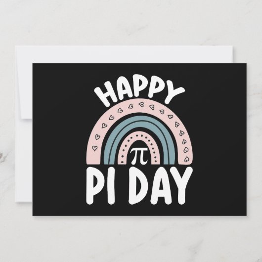Happy Pi Day Boho Rainbow Wiskunde Mathematisch Kaart (Voorkant)