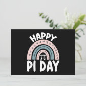 Happy Pi Day Boho Rainbow Wiskunde Mathematisch Kaart (Staand voorkant)