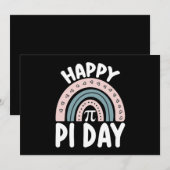 Happy Pi Day Boho Rainbow Wiskunde Mathematisch Kaart (Voorkant / Achterkant)