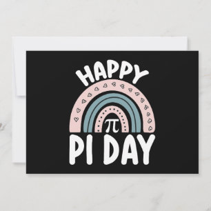 Happy Pi Day Boho Rainbow Wiskunde Mathematisch Kaart