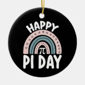 Happy Pi Day Boho Rainbow Wiskunde Mathematisch Keramisch Ornament (Voorkant)