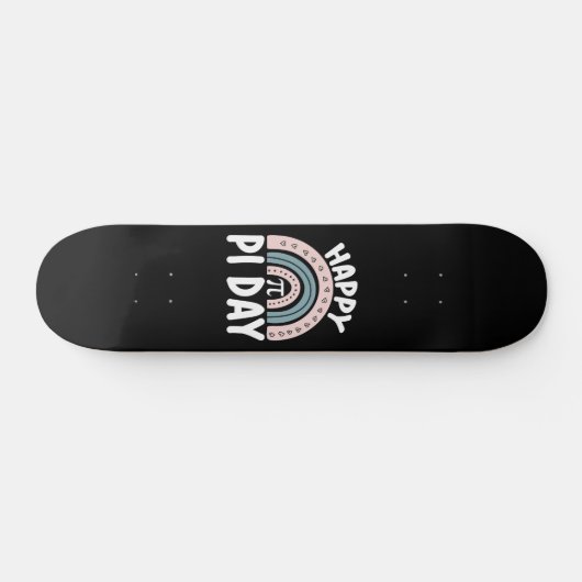 Happy Pi Day Boho Rainbow Wiskunde Mathematisch Persoonlijk Skateboard (Horizontaal)