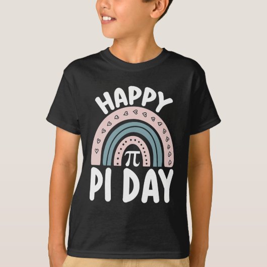 Happy Pi Day Boho Rainbow Wiskunde Mathematisch T-shirt (Voorkant)