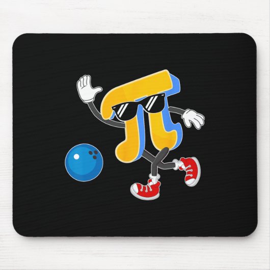 Happy Pi Day Bowling Lovers Pi Symbool Wiskunde Do Muismat (Voorkant)