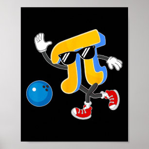 Happy Pi Day Bowling Lovers Pi Symbool Wiskunde Do Poster