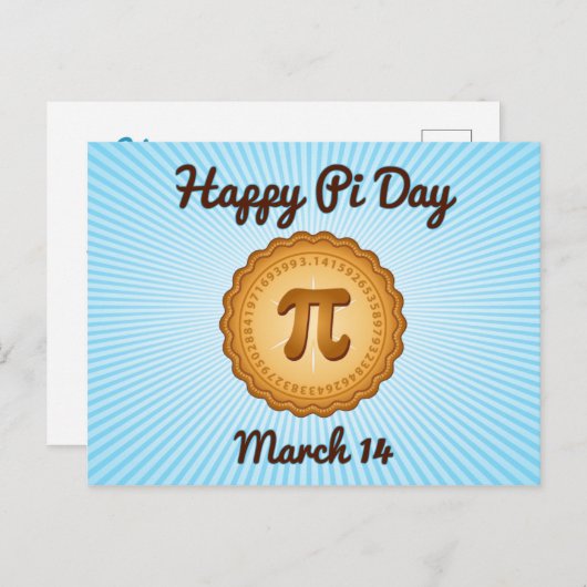 Happy Pi Day Briefkaart (Voorkant / Achterkant)