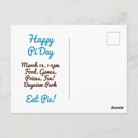 Happy Pi Day Briefkaart (Achterkant)