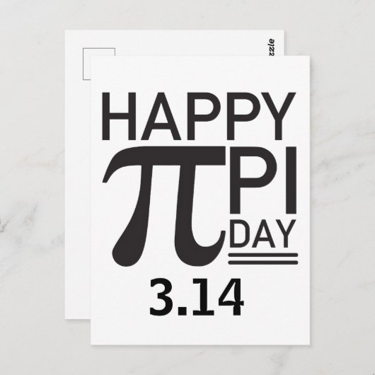 Happy Pi Day Briefkaart (Voorkant / Achterkant)