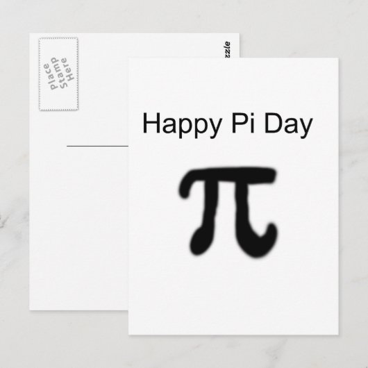 Happy Pi Day Briefkaart (Voorkant / Achterkant)