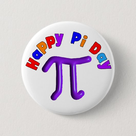 Happy Pi Day Buttonnen Ronde Button 5,7 Cm (Voorkant)